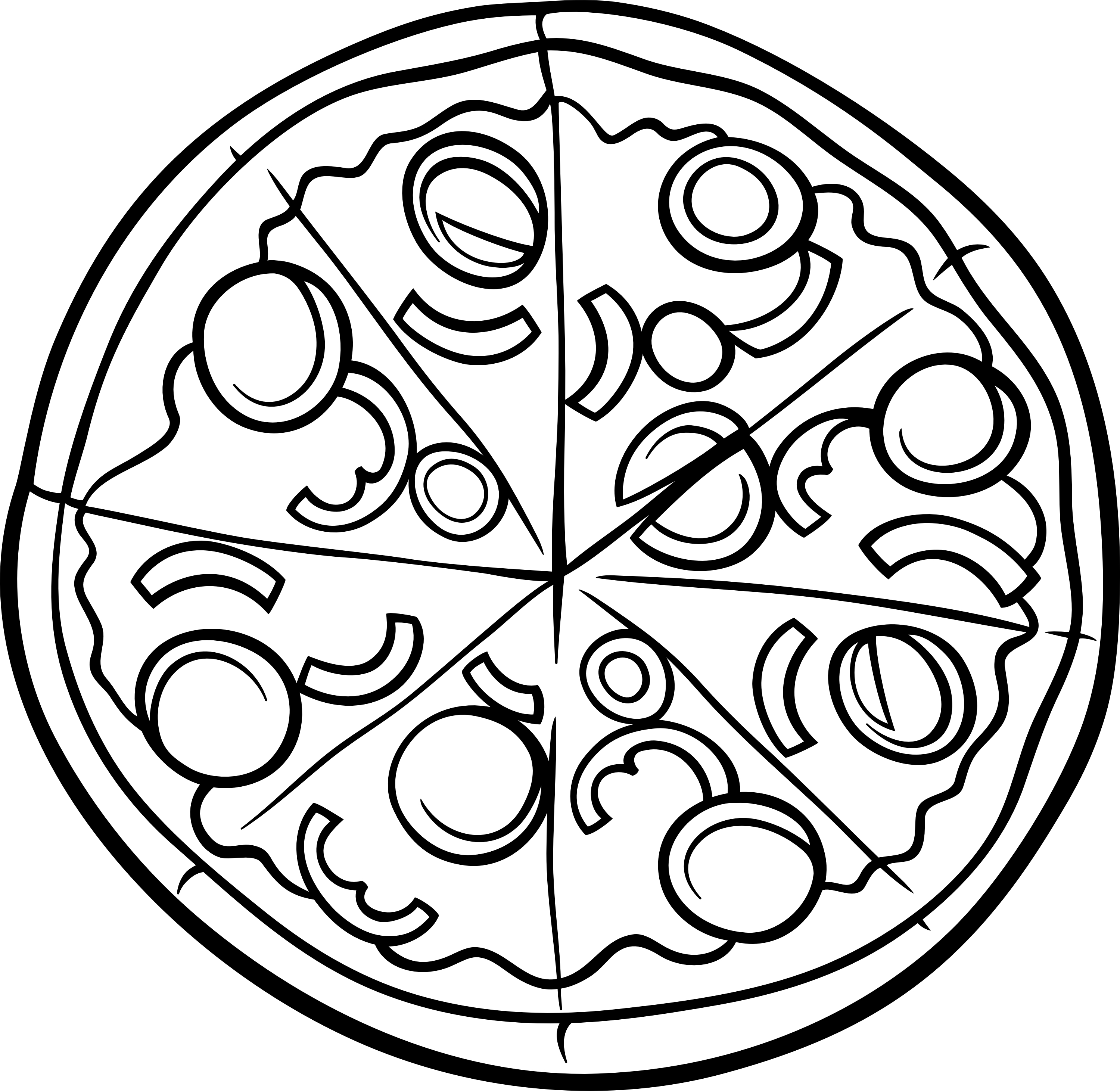 pizza clipart black and white free - photo #23