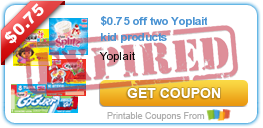 $0.75 off two Yoplait kid products