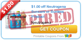 $1.00 off Neutrogena Suncare or Sunless Product