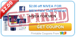 $2.00 off NIVEA FOR MEN Face Care Product