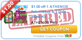$1.00 off 1 ATHENOS Feta cheese & 1 Dole Salad Kit