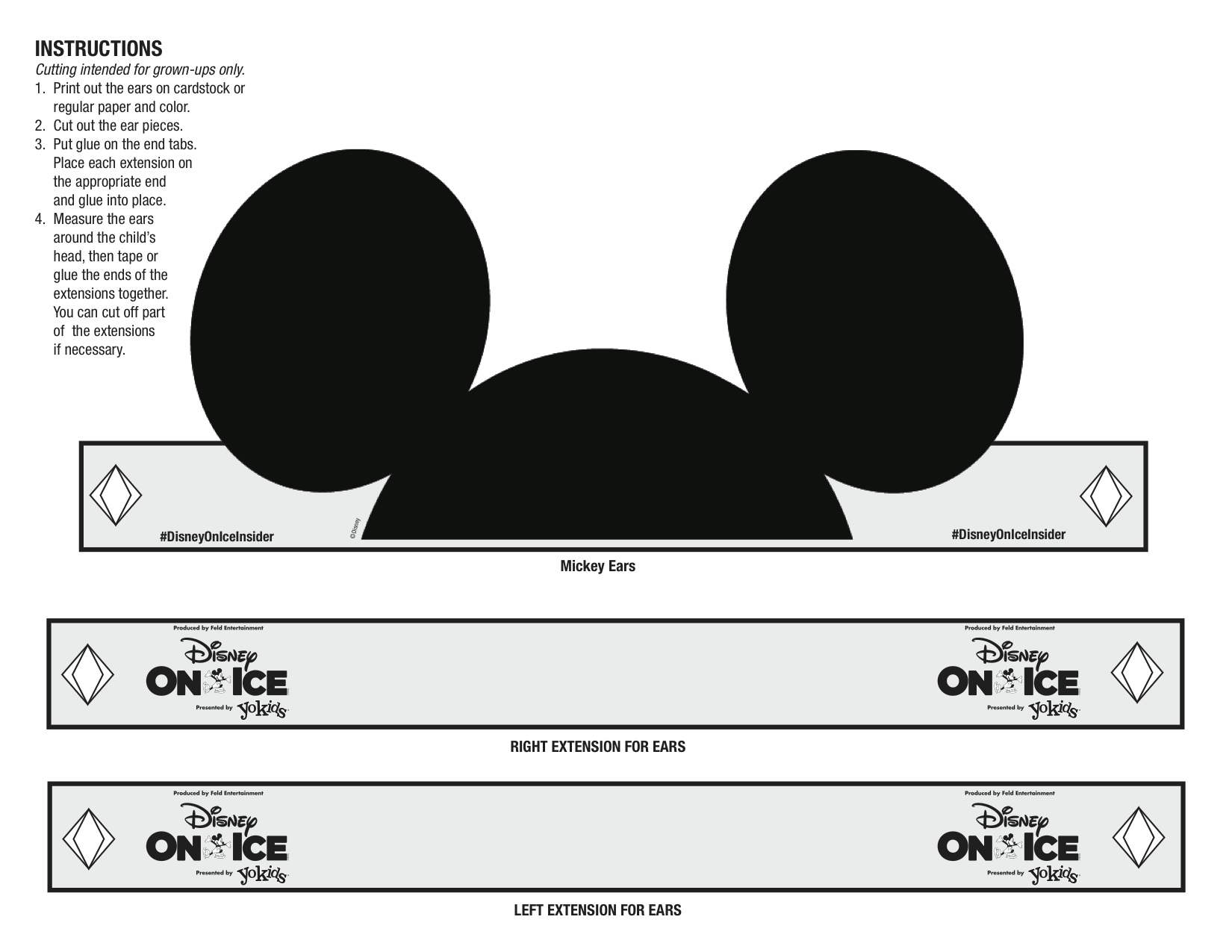 Mickey Mouse classic fun printable for the little ones in your life. Make these before you go to Disney on Ice. 