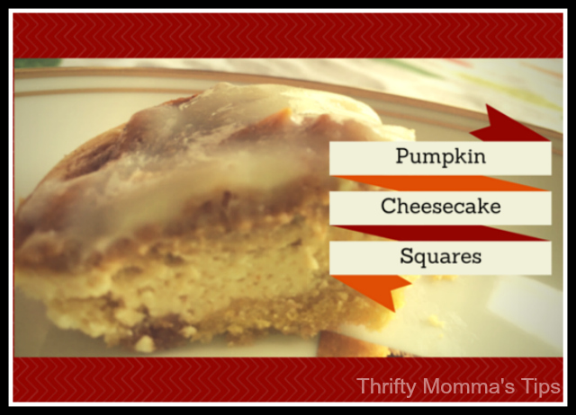 Pumpkin Cheesecake squares