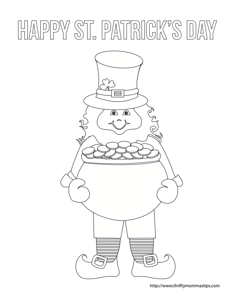 St Patricks Day coloring page