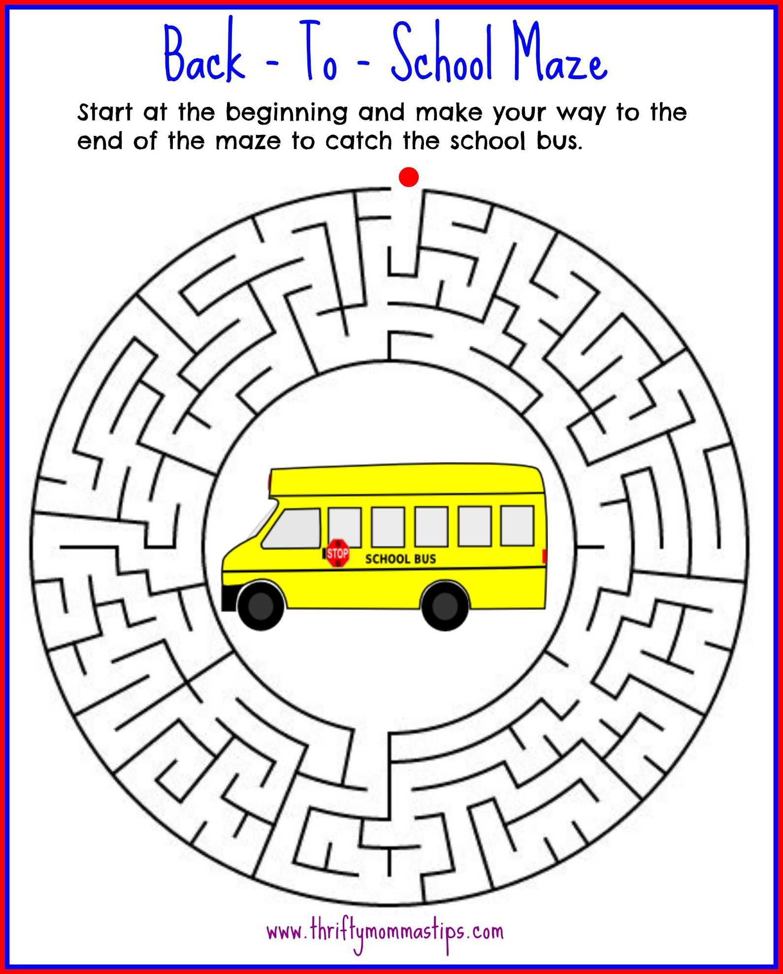 back to school maze