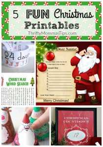 5 fun Christmas printables