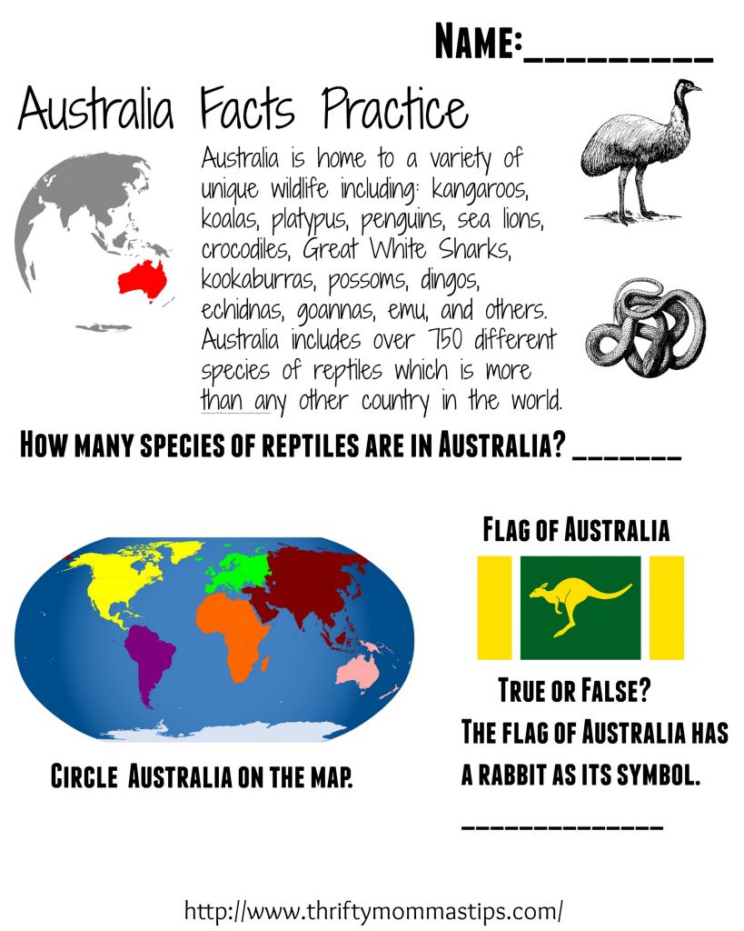 australia_facts_practice_sheet_for_kids