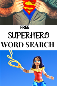 Superheroes Word Search Printable for Kids - Thrifty Mommas Tips