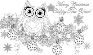 Owl I Want for Christmas - Owl Colouring Page - Thrifty Mommas Tips