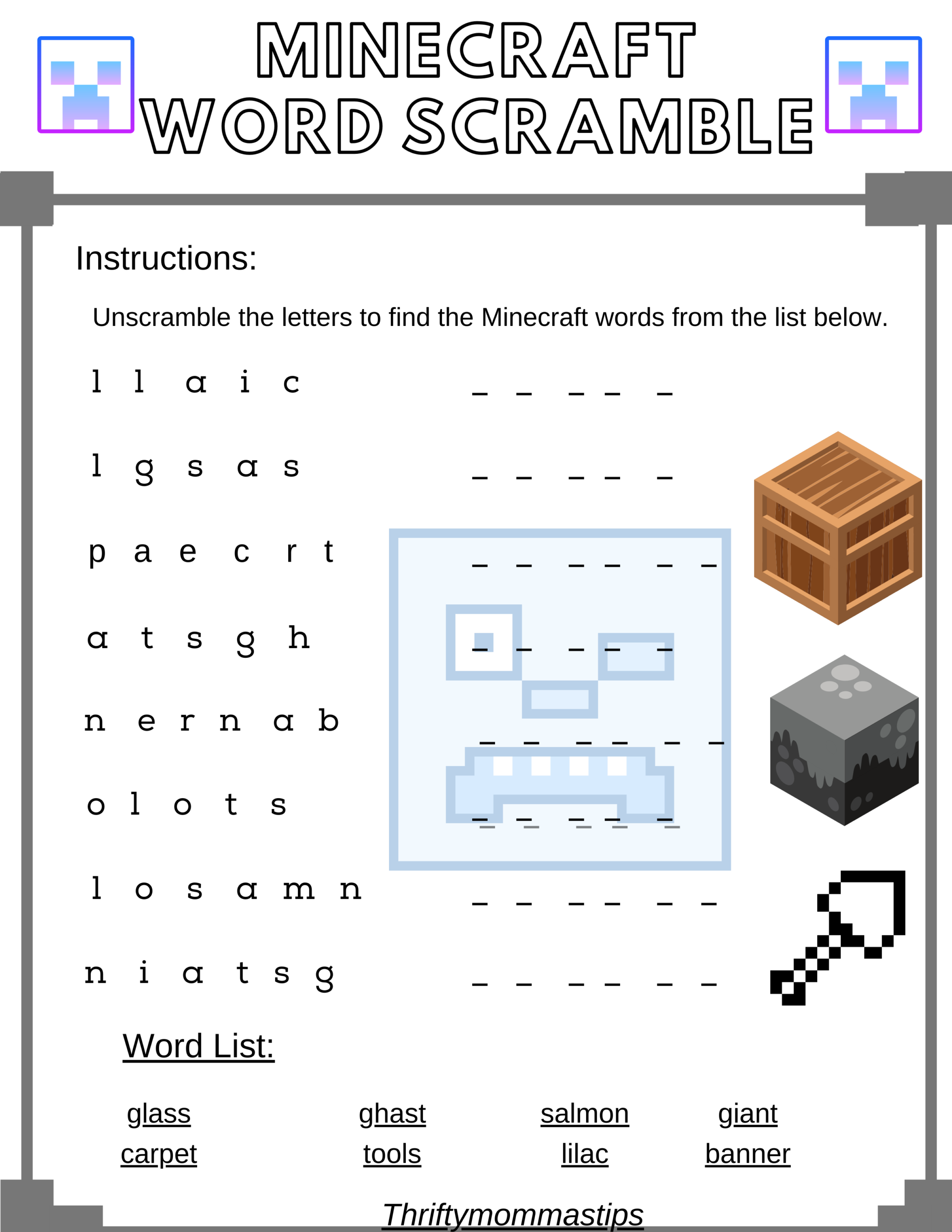 Minecraft_word_scramble