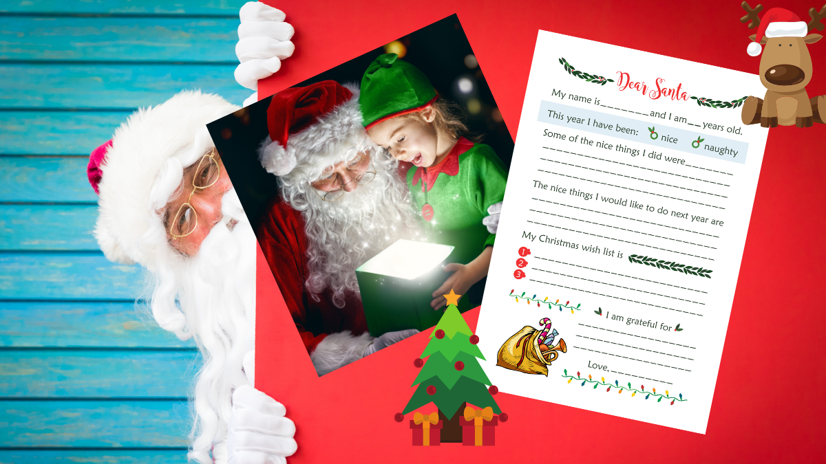 Cute Christmas Letter to Santa Writing Prompt - Thrifty Mommas Tips