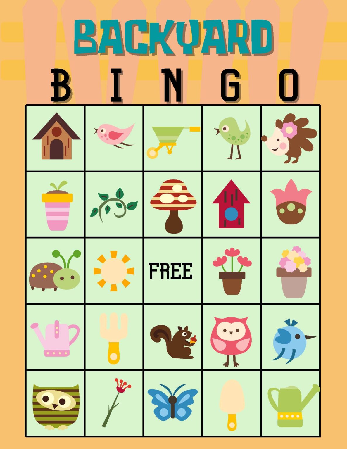 Cute Backyard Bingo Game for Families - Thrifty Mommas Tips