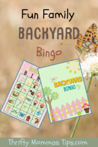 Cute Backyard Bingo Game for Families - Thrifty Mommas Tips